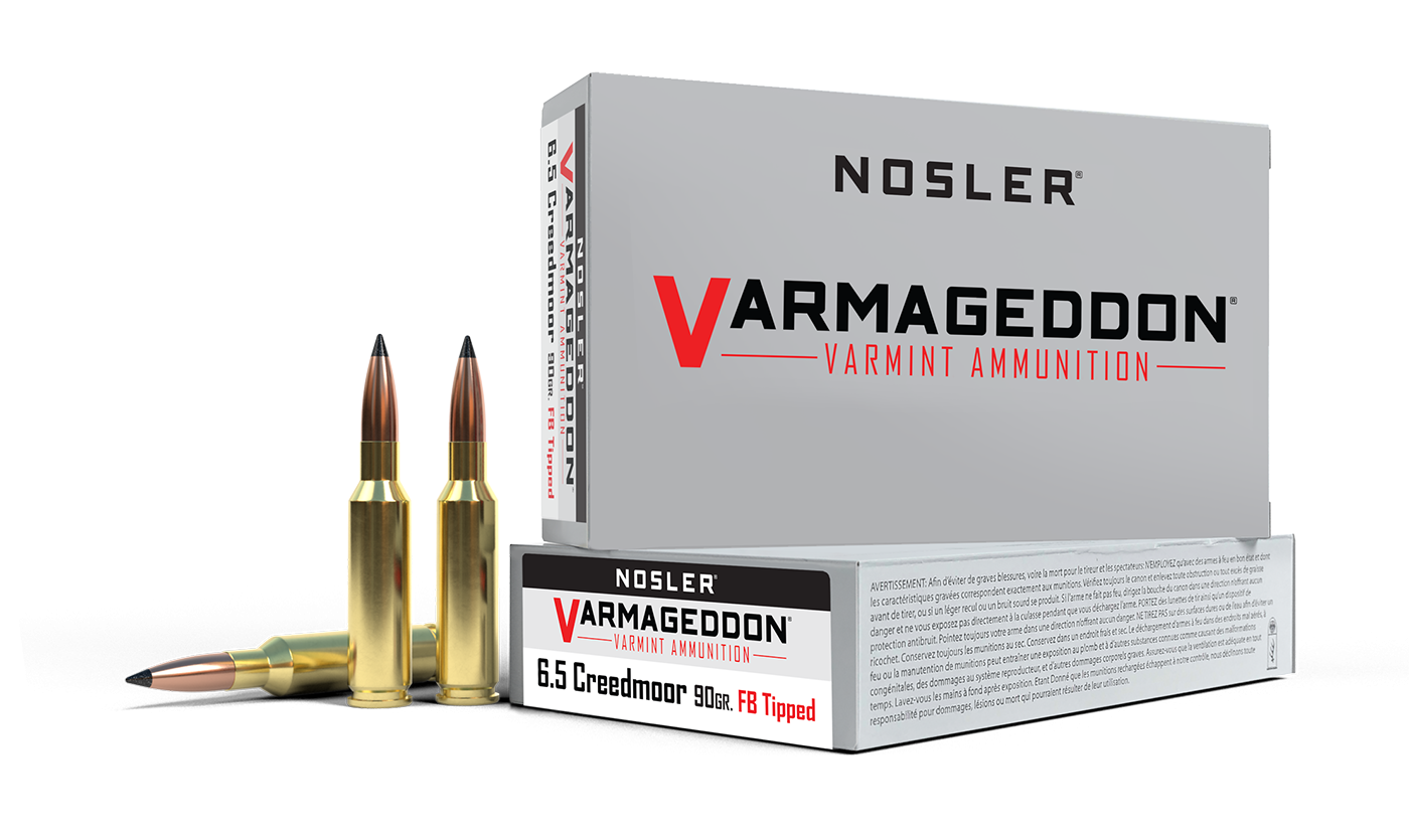 NOSLER 6.5 CREEDMOOR 90GR FB TIPPED VARMAGEDDON