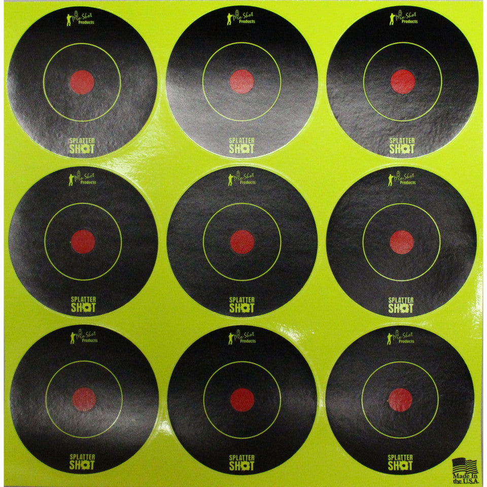PRO SHOT SPLATTERSHOT GREEN BULLS 2' ROUND 12 PACK