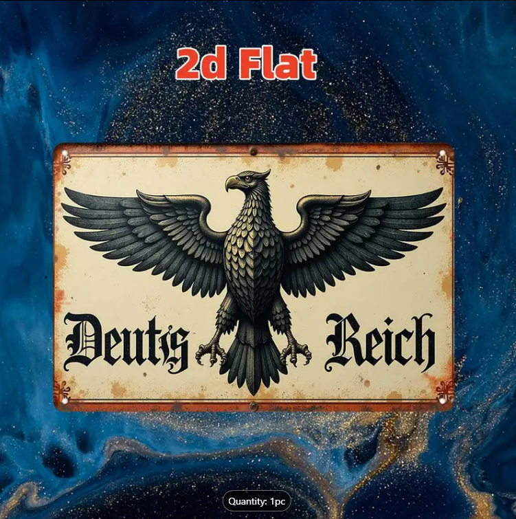 GERMAN EAGLE EMBLEM - 2D METAL SIGN