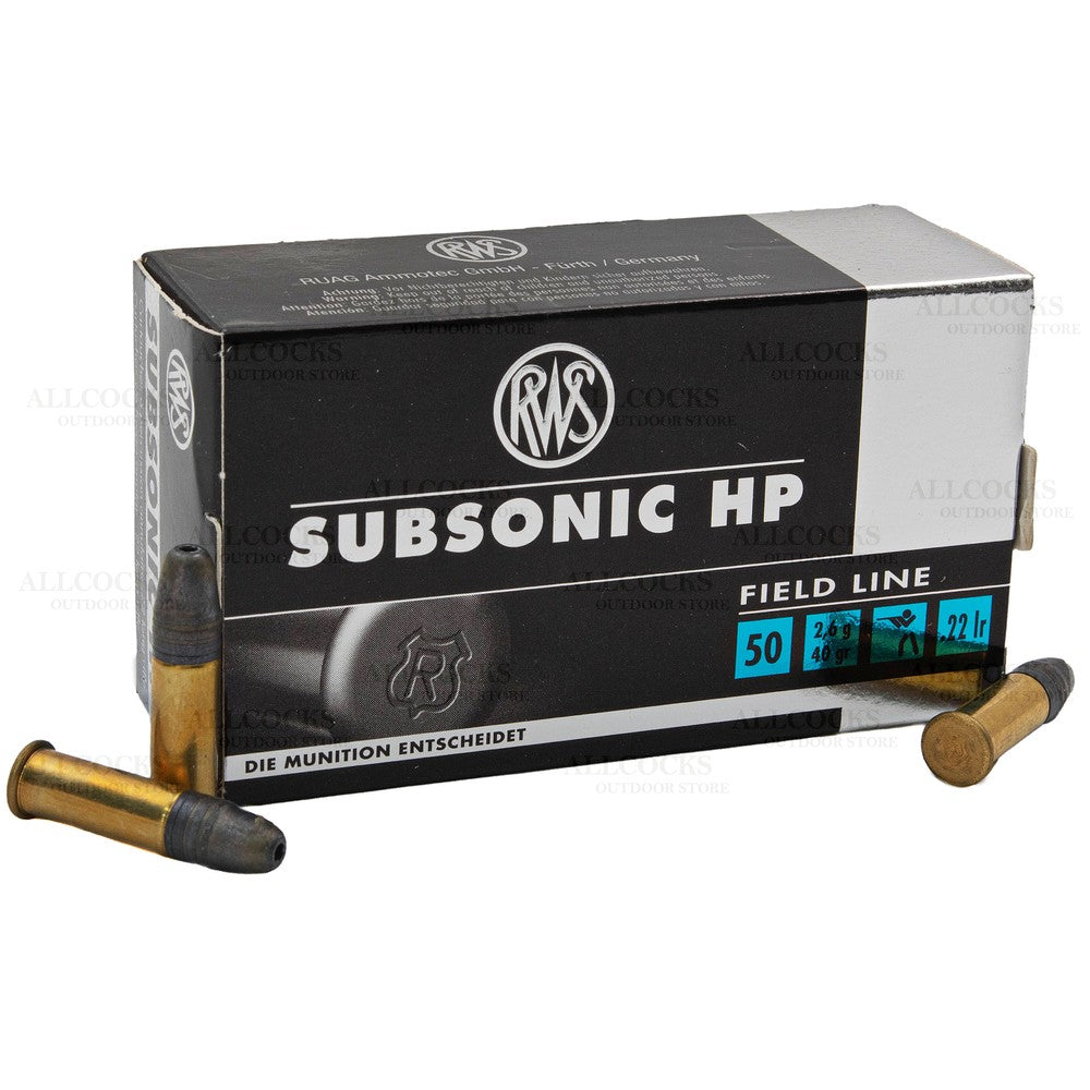 RWS SUBSONIC HP .22 LR 40 GRAIN (BOX 50)
