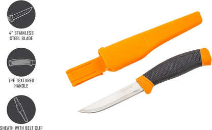 SMITHS EDGESPORT 4.5' FIXED BLADE BUSHCRAFT KNIFE