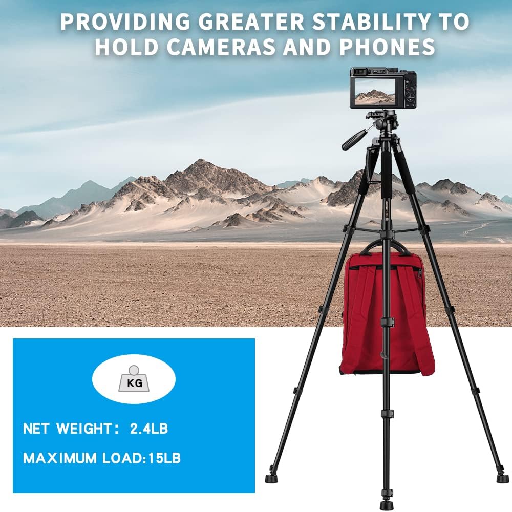 ZOMEi 188CM HEAVY DUTY TALL TRIPOD STAND. BLACK