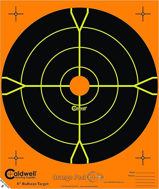 CaldwellOrange Peel 8 inch Bullseye Target 5 Pack
