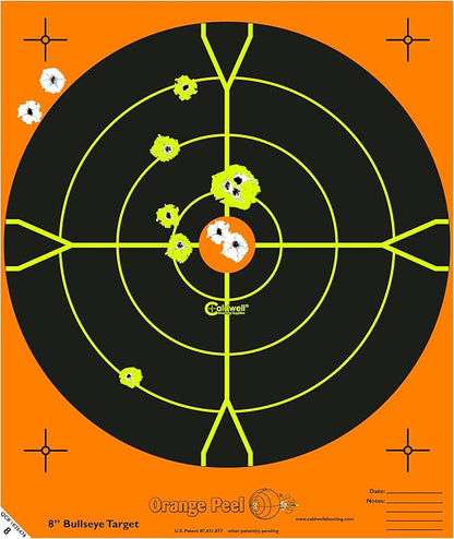 CaldwellOrange Peel 8 inch Bullseye Target 5 Pack