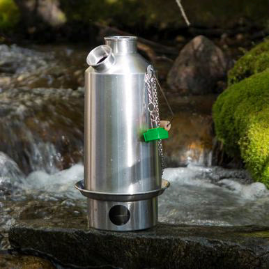 KELLY KETTLE 'Base Camp' 1.6 ltr (Stainless Steel) + Whistle