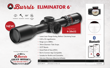 BURRIS ELIMINATOR 6    4-20x52 SCOPE