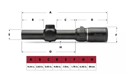 BURRIS FOUR XE 1-4X24 RECTICLE 4
