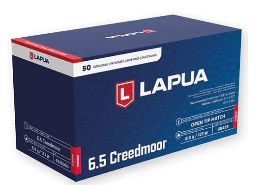 LAPUA AMMO 6.5 Creedmoor 123gr Scenar CF