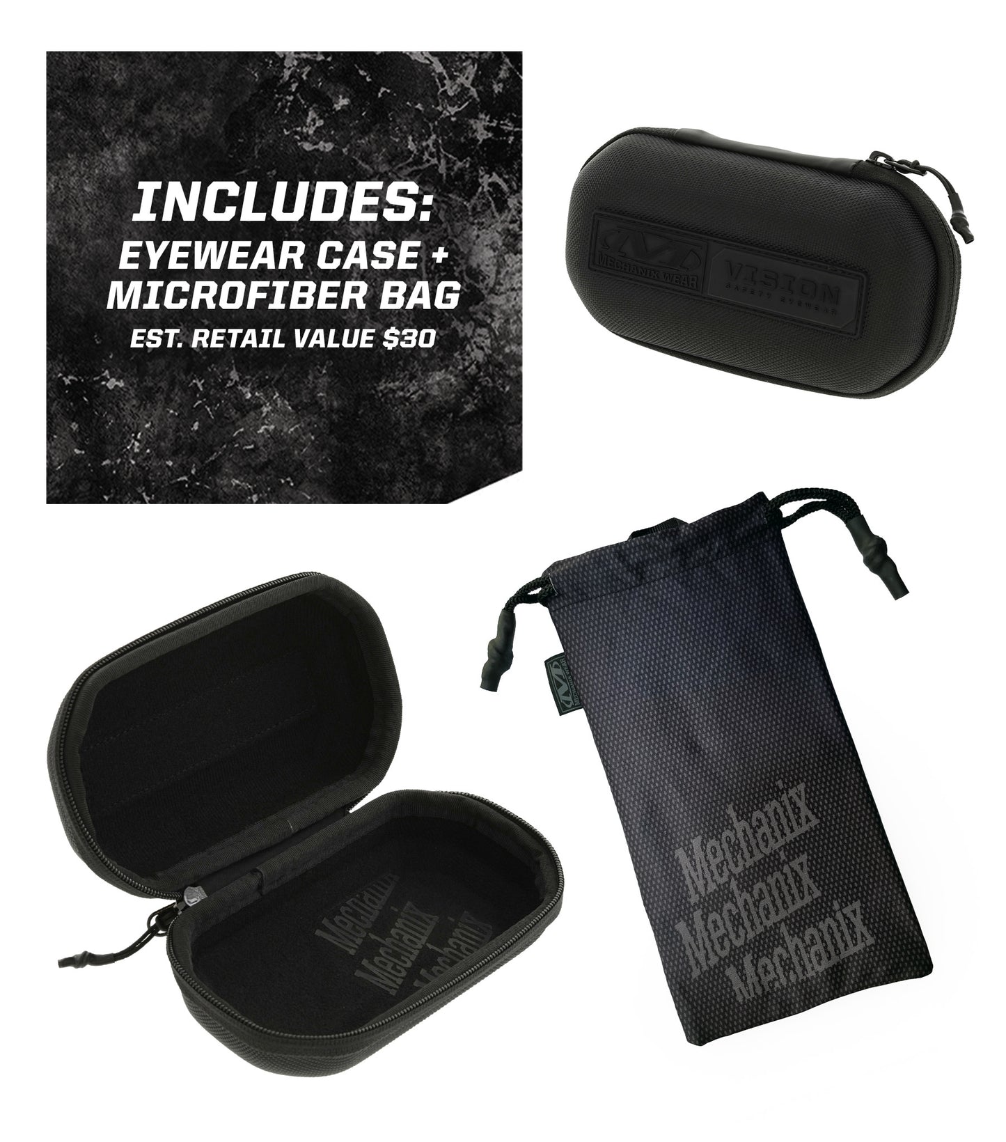 MECHANIX TYPE X TACTICAL GLASSES BLACK - CLEAR ONE