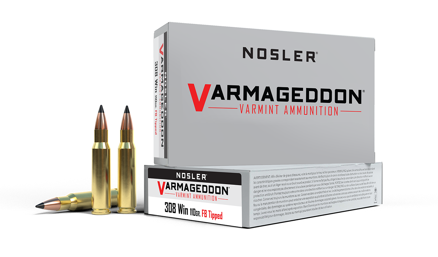 NOSLER 308 110GR FB TIPPED VARMAGEDDON