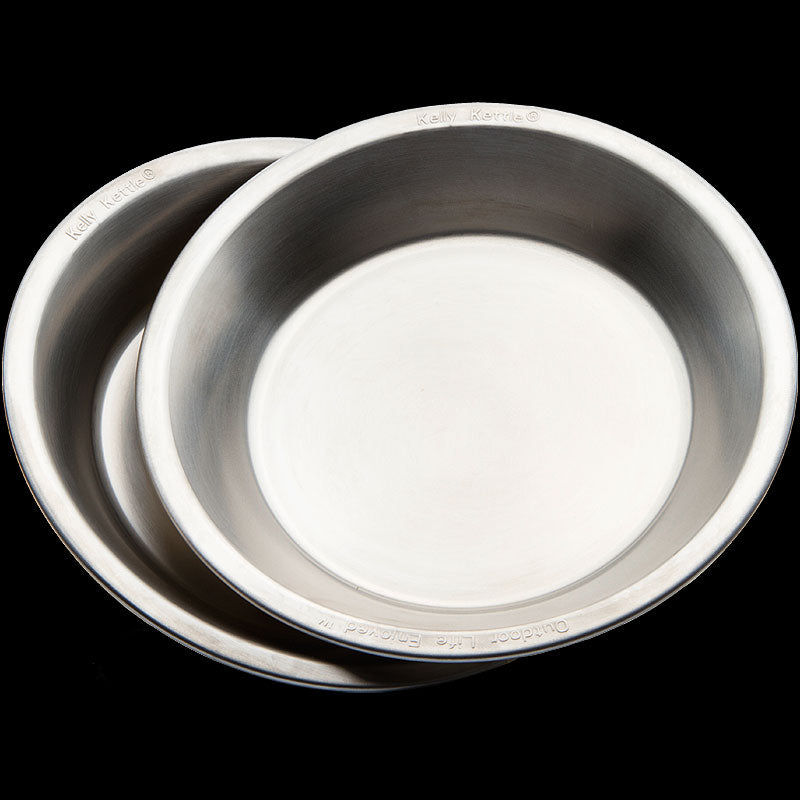 KELLY KETTLE Camping Plate/Bowl set (2 pcs) Stainless Steel