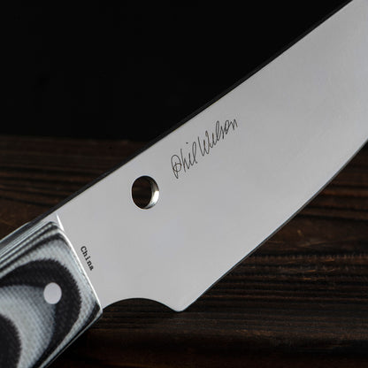 SPYDERCO BOW RIVER P/EDGE G-10 BLACK / WHITE