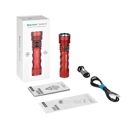 SEEKER 4 USB-C RECHARGABLE EDC TORCH WITH 3100 LUMENS & 400M