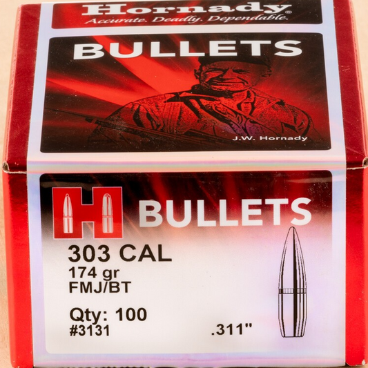 HORNADY 303 CAL 174 GR TRADITIONAL FMJ (100)