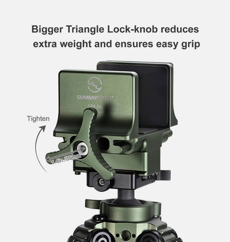 SUNWAYFOTO TRIPOD GUN MOUNT TO ARCA CLAMP / VICE