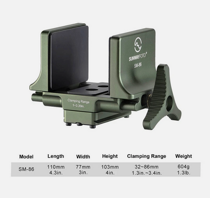 SUNWAYFOTO TRIPOD GUN MOUNT TO ARCA CLAMP / VICE
