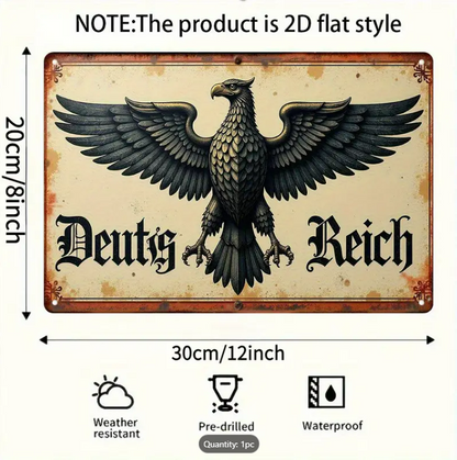 GERMAN EAGLE EMBLEM - 2D METAL SIGN