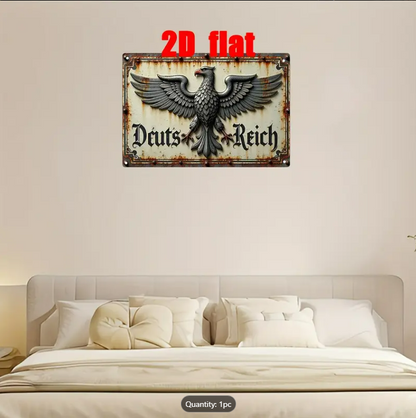 GERMAN EAGLE EMBLEM - 2D METAL SIGN (LIGHT) 8" x 1
