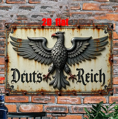 GERMAN EAGLE EMBLEM - 2D METAL SIGN (LIGHT) 8" x 1