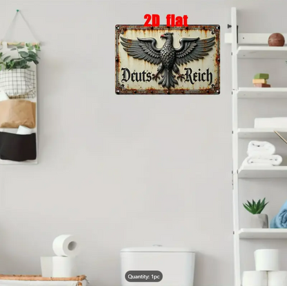 GERMAN EAGLE EMBLEM - 2D METAL SIGN (LIGHT) 8" x 1