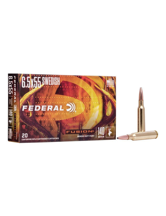 FEDERAL FUSION AMMO 6.5X55 SE 140G SP