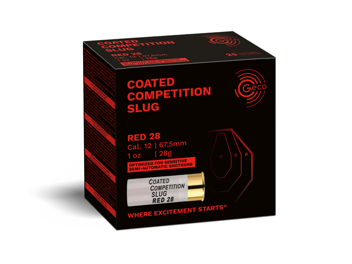 GECO COMPETITION RED 12G SLUG, 28G 67.5MM (25s)