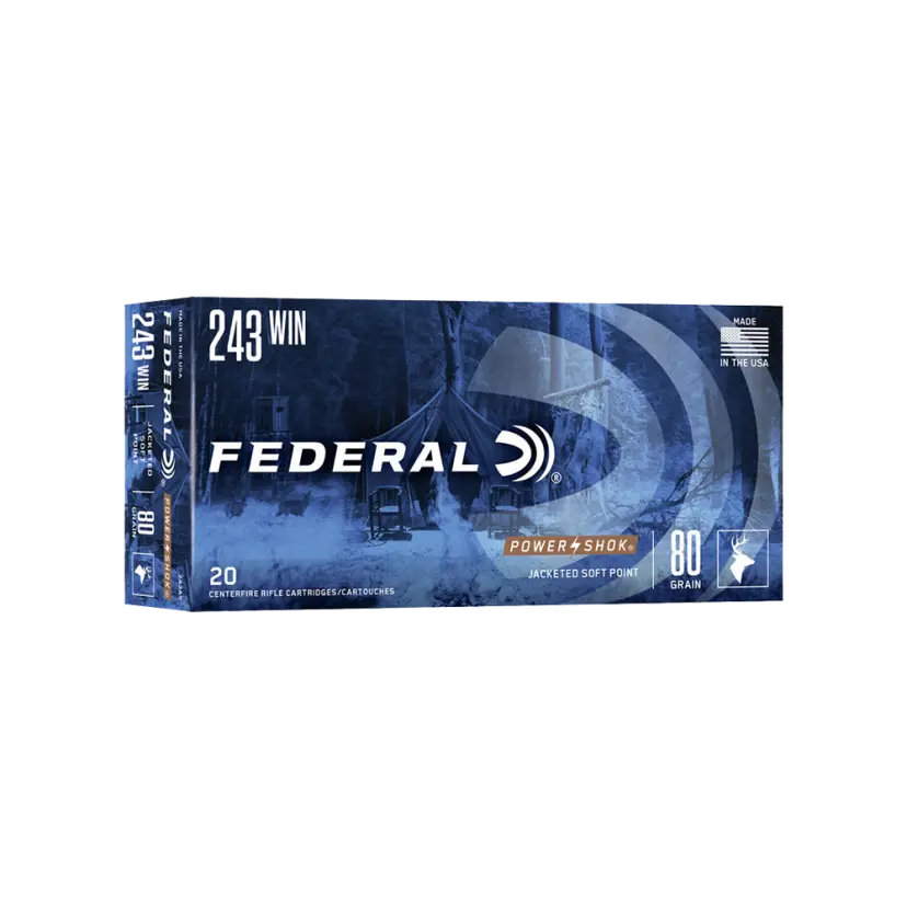 FEDERAL 243 80gr POWERSHOCK SP