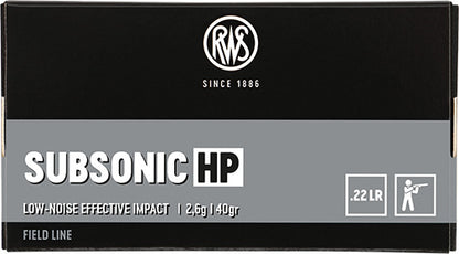 RWS SUBSONIC HP .22 LR 40 GRAIN (BOX 50)