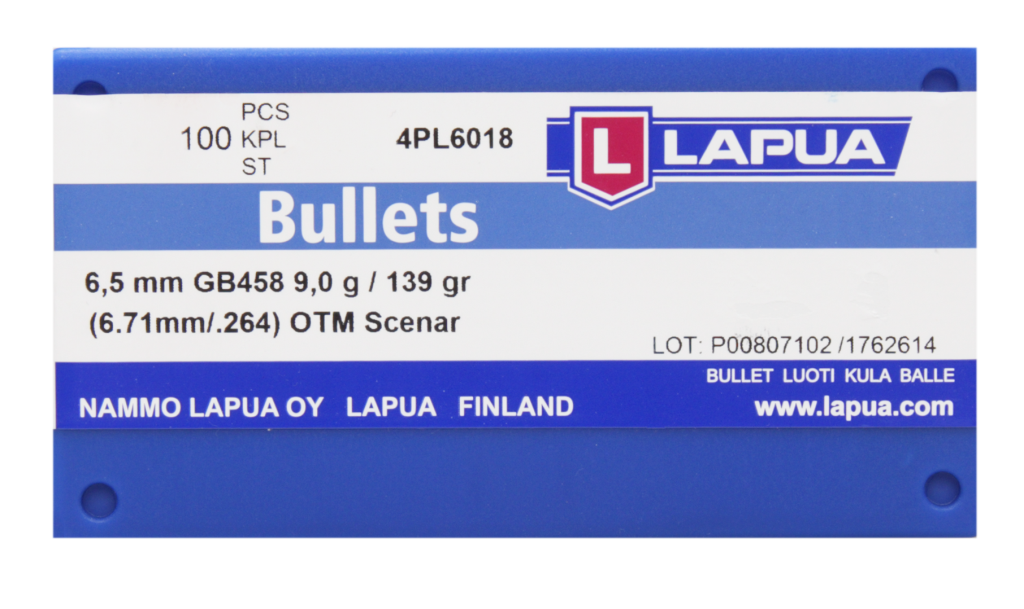 LAPUA 6.5MM HPBT 139GR