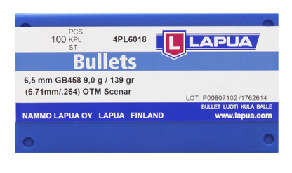 LAPUA 6.5MM HPBT 139GR