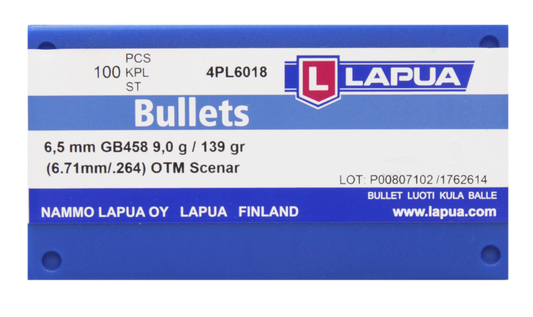 LAPUA 6.5MM HPBT 139GR
